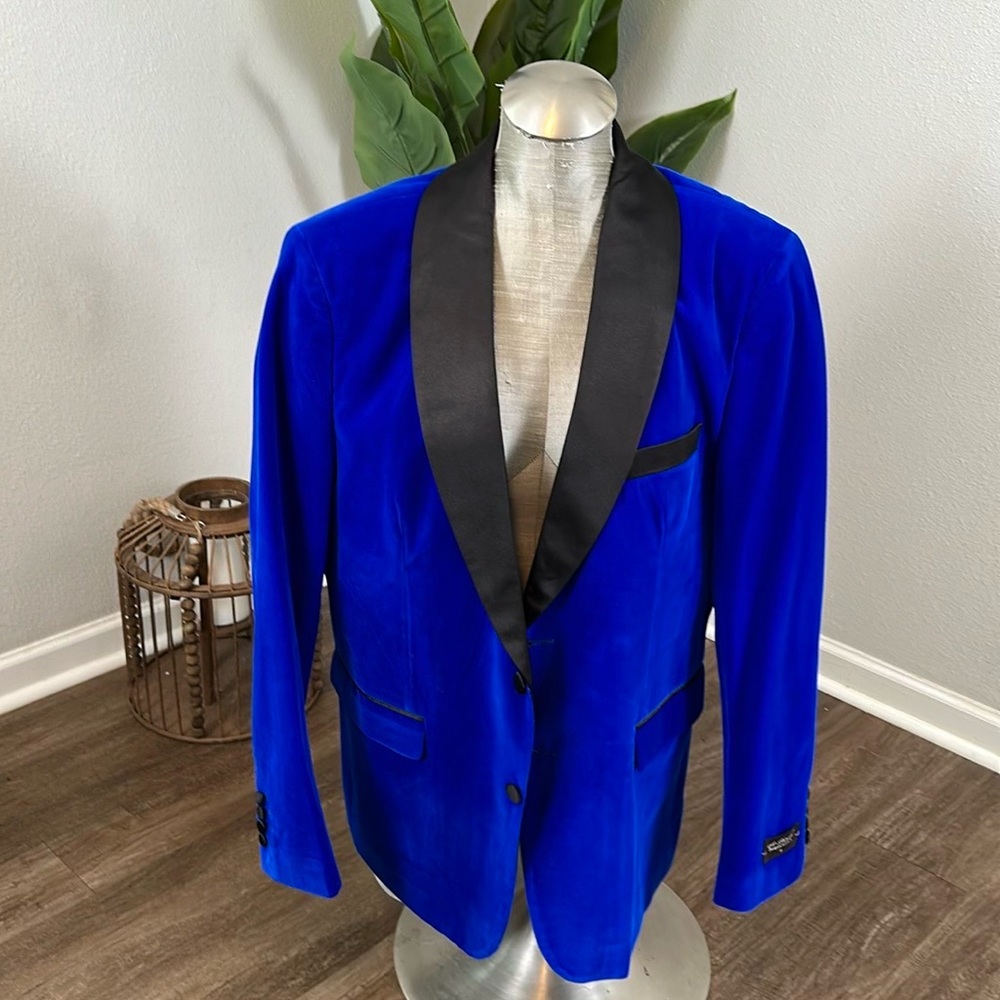 Blue Velvet Suit Jacket
